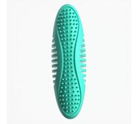 DAFORERAL Jouet à mâcher en TPR pour chien pour le nettoyage des dents, jouet de dentition en forme de concombre de mer avec distribution de friandises, durable et facile à nettoyer (bleu lac)