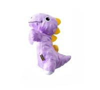 DAFORERAL Jouet couineur en forme de dinosaure pour chien de petite et moyenne taille avec BB couineur et son froissé (violet, 20 x 14,8 cm)