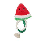 DAFORERAL Jouet en corde pour chat - Jouet à mâcher pour chat d'intérieur - Jouet en peluche pour le nettoyage des dents - Jeu de nuit silencieux - Motif barbe à papa douce (pastèque)