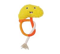 DAFORERAL Jouet en corde pour chat - Jouet à mâcher pour chat d'intérieur - Jouet en peluche pour le nettoyage des dents - Jeu de nuit silencieux - Motif barbe à papa douce (tempura)