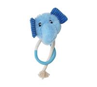 DAFORERAL Jouet en corde pour chat - Jouet à mâcher pour chat d'intérieur - Jouet en peluche pour le nettoyage des dents - Jeu de nuit silencieux - Motif barbe à papa douce (éléphant bleu)