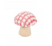 DAFORERAL Jouet en forme de champignon avec herbe à chat, corde en coton tissée, jouet interactif à secouer avec son de hochet, jeu personnel amusant pour chats d'intérieur (champignon en poudre)