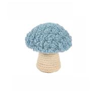 DAFORERAL Jouet en forme de champignon pour chat avec herbe à chat, corde en coton tissée, jouet interactif à secouer avec son hochet, jeu personnel amusant pour chats d'intérieur (champignon bleu en