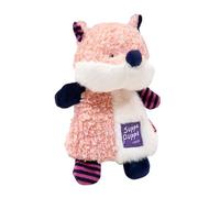 DAFORERAL Jouet en peluche froissé pour petit chien, jouet couineur à mâcher avec motif raton laveur, renard ou lion, jouet de dentition interactif pour chiot - 17 cm (renard)