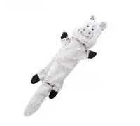 DAFORERAL Jouet en peluche pour chien avec corps froissé et tête couinante, tissu de coquille durable pour mâcher et jouer interactif (gris)