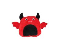 DAFORERAL Lot de 2 jouets en peluche à l'herbe à chat sur le thème d'Halloween - Motif diable mignon pour chat, doux et durable pour mordre, mâcher et donner des coups de pied (diable rouge)