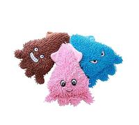 DAFORERAL Lot de 3 jouets en peluche pour chien, 23 x 17 cm, jouet couineur et froissé à mâcher pour chiens, doux et durable, en forme d'animal pour mordre et jeu interactif