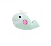 DAFORERAL Mini jouet en peluche pour chat avec herbe à chat, design mignon inspiré des animaux pour jouer en solo et soulager le stress - doux, durable et doux à mâcher (baleine)