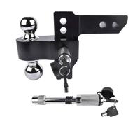 DAFSXZQR Attelage de Chute Compatible avec récepteur de 2 Pouces, Hauteur de Chute de 6 Pouces, 12 500 LBS GTW, Boules d'attelage de 2 Pouces et 2-5/16 Pouces, Noires