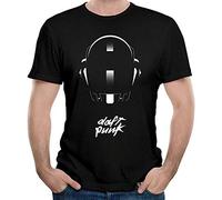 Daft Helmet Punk Black T-Shirt Printed Tee Graphic Top for Men Shirt L