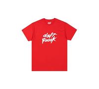 Daft Punk Sony T-Shirt Unisexe avec Logo DP Retail Crest, Rouge/Excursion, Couleur Unie (Getaway Solids), XXL