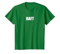Daft - Typographie de Mots drôles T-Shirt, Enfant, Vert Kelly, 8 Ans