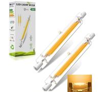 DafuDaGui Lot de 2 ampoules LED R7S - 118 mm - 20 W - Intensité variable - Blanc chaud 3000 K - Remplacement direct des halogènes de 200 W - 2000 lm CRI85 - 360° - Sans scintillement - 90 % économique