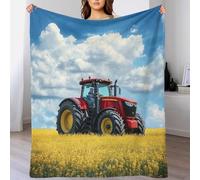 DAFUfbw 40x50inch(100x130cm) FT Tracteur Couverture Plaid Polaire Super Chaude, Plaid Fausse Fourrure Haute Qualité, Style De Johndeer Confortable Blanket, Ultra Douce Et Duveteuse