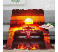 DAFUfbw Plaid Ferrarii Racing Couverture Polaire 40x50inch(100x130cm) - Plaid Lit Jete De Canape, The Setting Sun Formulaone Couverture Canapé Flanelle 1 Personne/2 Personnes Doux Et Chaud