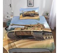 DAFUfbw WW2 Panther Char (d'assaut) Housse De Couette Single（135x200cm）, Hypoallergénique Respirant Tigre I Linge De Lit Chaleur Literie Hygroscopique Parure De Lit pour Adultes & Enfants