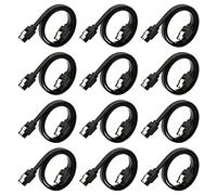 DaFuRui Lot de 12 câbles SATA SATA III 6 Gbit/s Noir 16 pouces