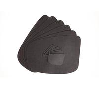 DAG Style Lot de 6 Sets de Table en Forme de Goutte + 6 Dessous de Verre, Ligne Jute Light Cacao, 30 x 40 cm, PVC Antibactérien Effet Jute, Antitache, Made in Italy