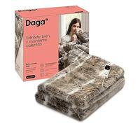 Daga Couverture chauffante électrique pour canapé, relax, douce, luxueuse, technologie de chauffage Intellisense, tissu doux avec effet cheveux et velours, 6 niveaux de température, 160 x 120 cm