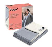 Daga Couverture de canapé électrique douce et confortable, avec technologie de chauffage Intellisense, tissu effet borregito doux et confortable, 160 x 120 cm
