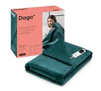 DAGA Couverture thermique électrique pour canapé relax douce harmonie verte Technologie de chauffage Intellisense Tissu et rembourrage en velours 6 niveaux de température 160 x 120 cm