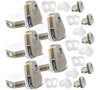 Dagakto Cartouche respiratoire/filtre, 6001 cartouches filtrantes installées sur le corps respiratoire 6200, 6800, utilisation pour l'amiante, la résine, la peinture, la poussière, le soudage