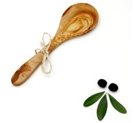 DAGDEG Cuillère à riz en bois d'olivier - Cuillère à légumes - Cuillère de service - Cuillère de cuisine - Spatule à riz - Cuillère à risotto - Environ 27 cm