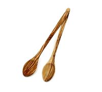 DAGDEG Lot de 2 cuillères en bois d'olivier de 27 cm - Cuillères en bois faites à la main avec long manche - Pour latte macchiato, café glacé et cocktails - Cuillère de cuisine et cuillère à soupe