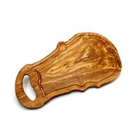 DAGDEG Planche à découper en bois d'olivier avec rainure à jus, planche à petit-déjeuner, planche à fromage, planche à pain, environ 45-48 cm de long, 22-26 cm de large, fabriquée à la main