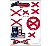 Daged Alabama Feuille d'autocollants pour voiture, moto, motard - Drapeau américain - Décoration AK