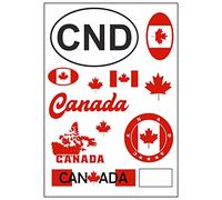 Daged Carte autocollante Canada - Feuille d'autocollants - Pour voiture, moto, motard - Drapeau décoratif AK