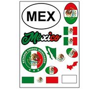 Daged Carte autocollante Mexique - Feuille d'autocollants - Pour voiture, moto, motard - Drapeau décoratif AK