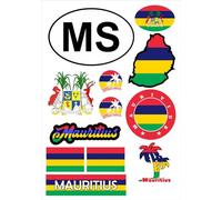 Daged Carte autocollante, Stickers pour Voiture, Moto, Motard Maurice - Décoration AK