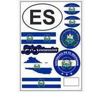 Daged El Salvador Feuille d'autocollants pour voiture, moto, motard - Drapeau décoratif AK