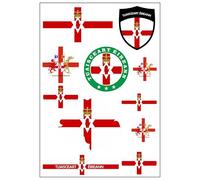 Daged Lot de 11 autocollants d'Irlande du Nord - Pour voiture, moto, motard - Drapeau décoratif AK