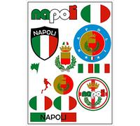 Daged Lot de 11 autocollants - Motif drapeau italien Naples - Pour voiture, moto, motard - Vinyle ST