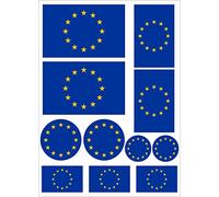 Daged Lot de 11 drapeaux de l'Union européenne autocollants FS