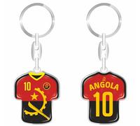 daged Porte-clés Angola - En forme de maillot - Revêtement en résine - Effet 3D - Avec autocollant - Fonctionnalité pratique, Blanc 8, 90 mm