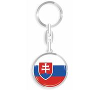 daged Porte-clés Slovaquie en métal - Effet 3D + autocollant - RD, multicolore, 33mm
