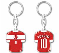 daged Porte-clés Turquie - En forme de maillot - Revêtement en résine - Effet 3D + autocollant - Fonctionnalité pratique - TR - R, multicolore, 90 mm