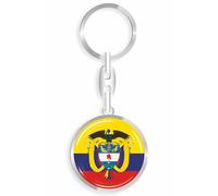 daged RD Porte-clés colombie en métal effet 3D + autocollant, multicolore, 33mm