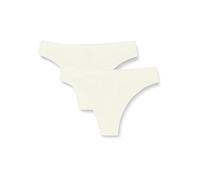 Dagi 2 Pack Low Waist Thong Panty String Culotte, Ecru, M aux Femmes