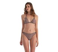Dagi Haut Triangle Non tissé Tendance Marron rembourré Amovible à Bretelles Fixes Bikini, 44 Femmes