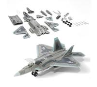 DAGIJIRD 1:100 F-22 Raptor Model Kit, Snap Fit Military Fighter Jet, sans colle assemblage avec présentoir pour collectionneurs (kit non assemblé)