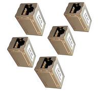 DAGIJIRD 5 PCS RJ45 Ethernet Coupleur Blindé Inline Adaptateur pour Câble Ethernet CAT6A Extender Adaptateur Femelle à Femelle