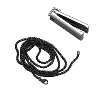 DAGIJIRD Bracelet connecté avec chaîne en acier inoxydable pour Fitbit Flex 2 Noir 550 mm