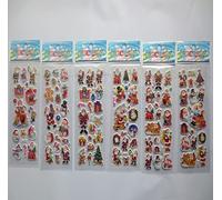 DAGIJIRD Lot de 5 autocollants de décoration de Noël pour enfants, loisirs créatifs, fabrication de cartes, décoration d'intérieur