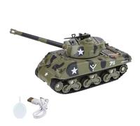 DAGIJIRD Modèle de véhicule blindé de simulation 1:35 en alliage de la Seconde Guerre mondiale USA M4 Sherman Modèle de char moyen avec son, lumière