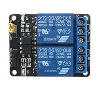 DAGIJIRD Module de relais 2 voies 5 V avec relais de protection optocoupleur pour carte d'extension Arduino MCU Accessoires de carte de développement