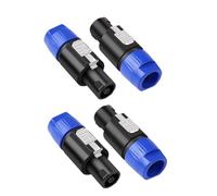 DAGIJIRD NL4FC Lot de 4 adaptateurs pour haut-parleur vers 1/4 4 pôles